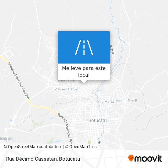 Rua Décimo Cassetari mapa