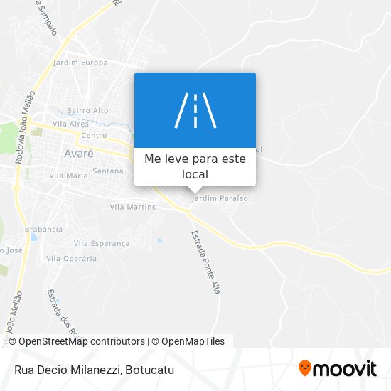 Rua Decio Milanezzi mapa