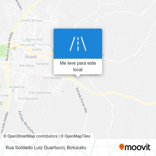 Rua Soldado Luiz Quartucci mapa