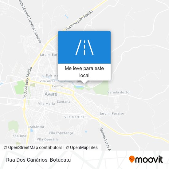 Rua Dos Canários mapa