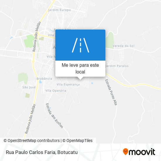 Rua Paulo Carlos Faria mapa