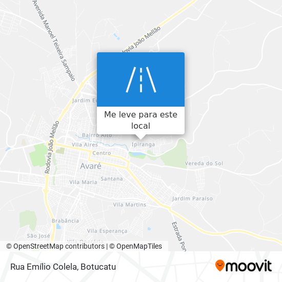 Rua Emílio Colela mapa