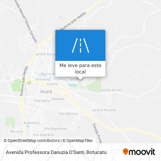 Avenida Professora Danuzia D'Santi mapa