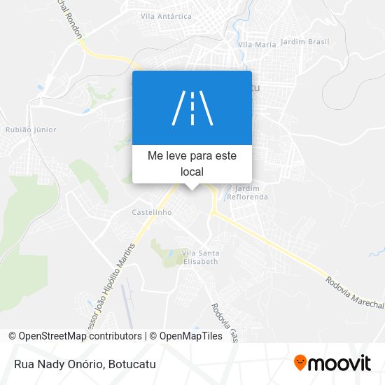 Rua Nady Onório mapa