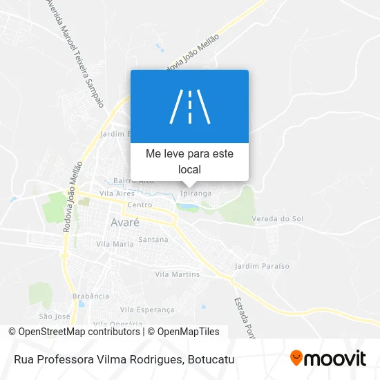 Rua Professora Vilma Rodrigues mapa
