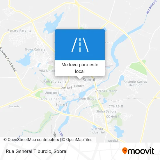 Rua General Tiburcio mapa