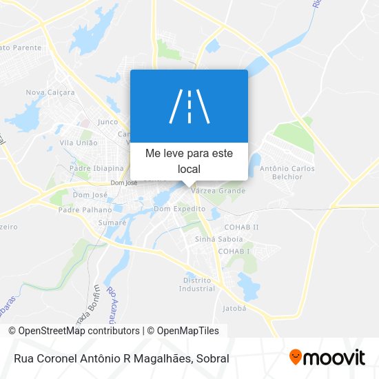 Rua Coronel Antônio R Magalhães mapa
