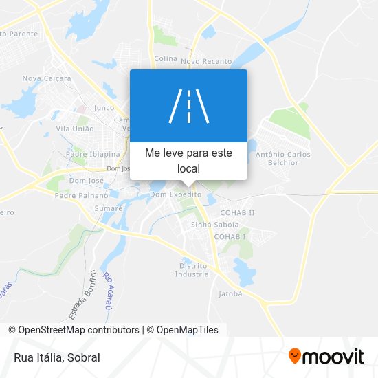 Rua Itália mapa