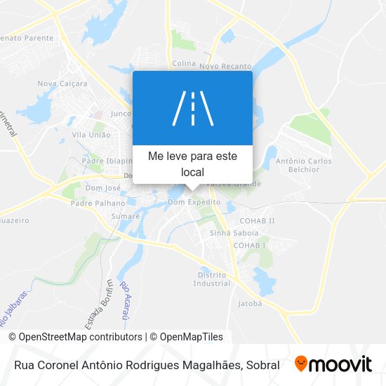 Rua Coronel Antônio Rodrigues Magalhães mapa