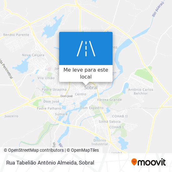 Rua Tabelião Antônio Almeida mapa