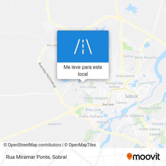 Rua Miramar Ponte mapa