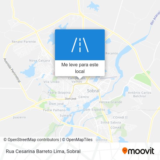 Rua Cesarina Barreto Lima mapa