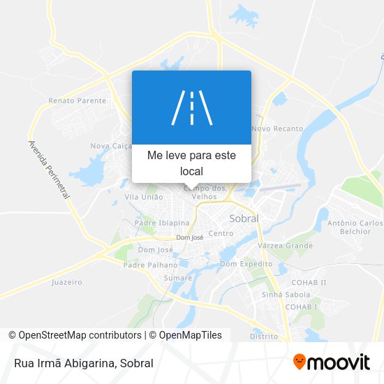 Rua Irmã Abigarina mapa