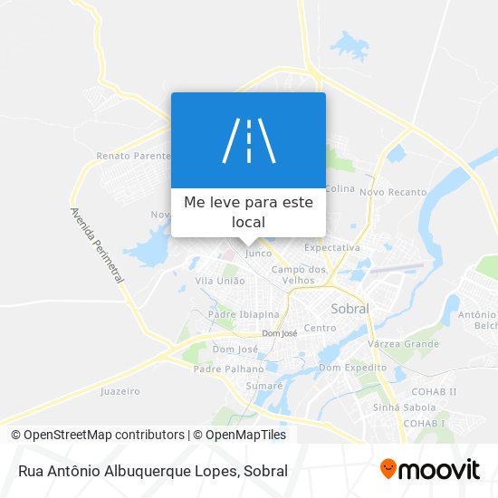 Rua Antônio Albuquerque Lopes mapa