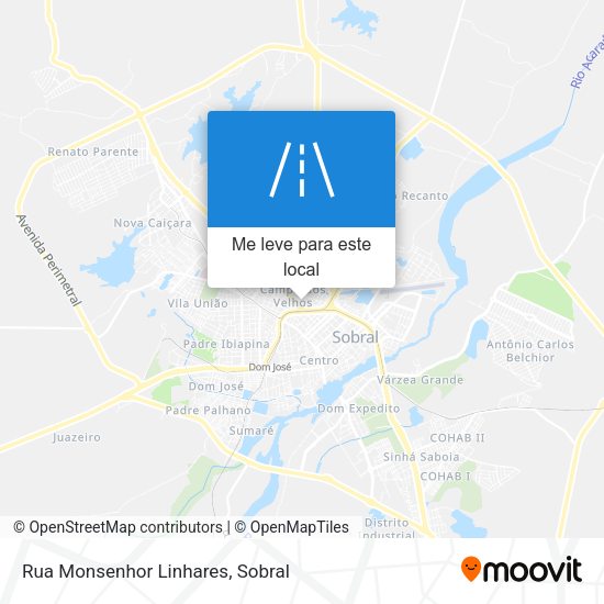 Rua Monsenhor Linhares mapa