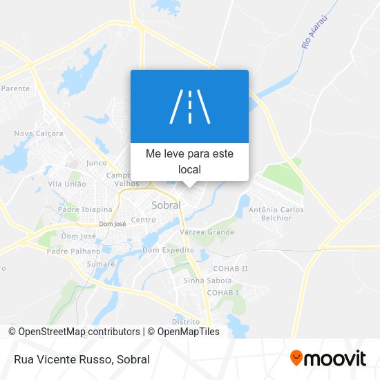 Rua Vicente Russo mapa
