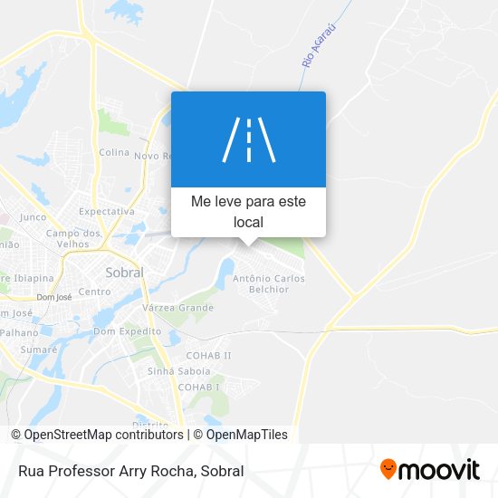 Rua Professor Arry Rocha mapa