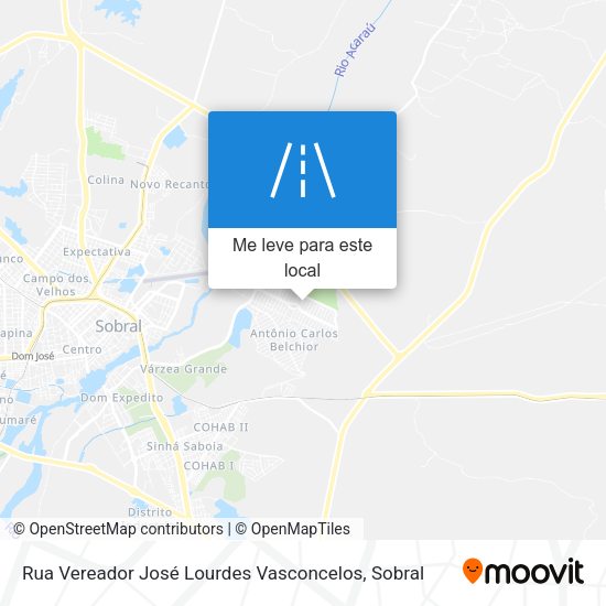 Rua Vereador José Lourdes Vasconcelos mapa
