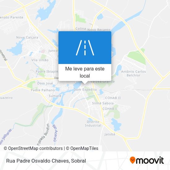 Rua Padre Osvaldo Chaves mapa