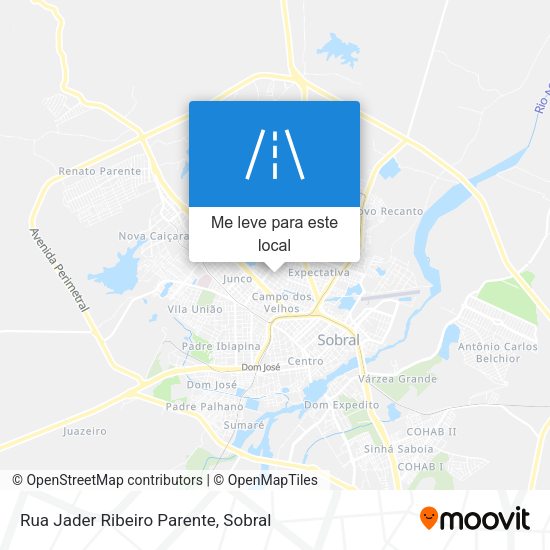 Rua Jader Ribeiro Parente mapa