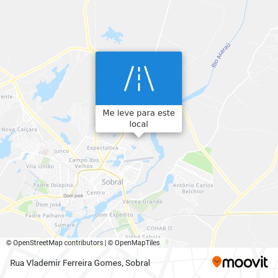 Rua Vlademir Ferreira Gomes mapa