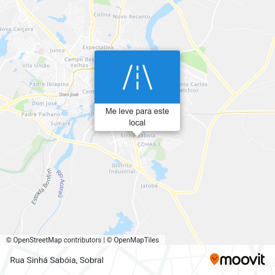 Rua Sinhá Sabóia mapa