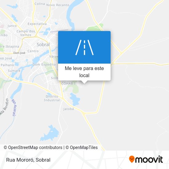 Rua Mororó mapa