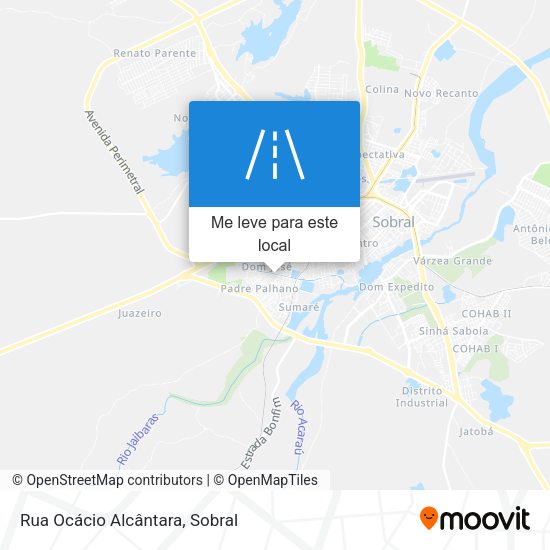 Rua Ocácio Alcântara mapa