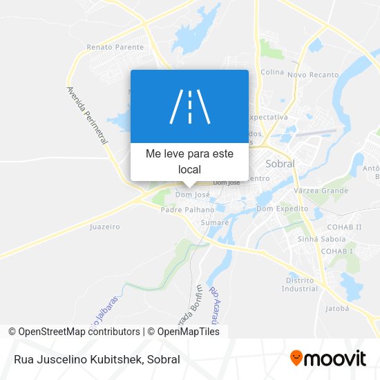 Rua Juscelino Kubitshek mapa