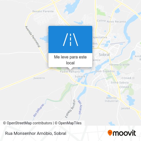 Rua Monsenhor Arnóbio mapa