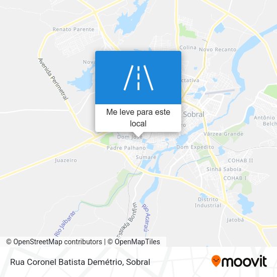 Rua Coronel Batista Demétrio mapa