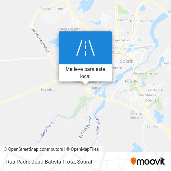 Rua Padre João Batista Frota mapa