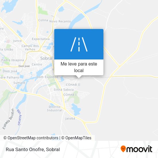 Rua Santo Onofre mapa