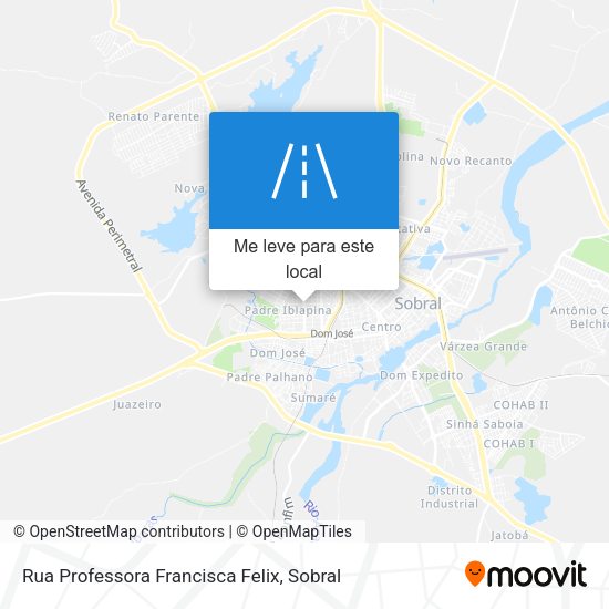 Rua Professora Francisca Felix mapa