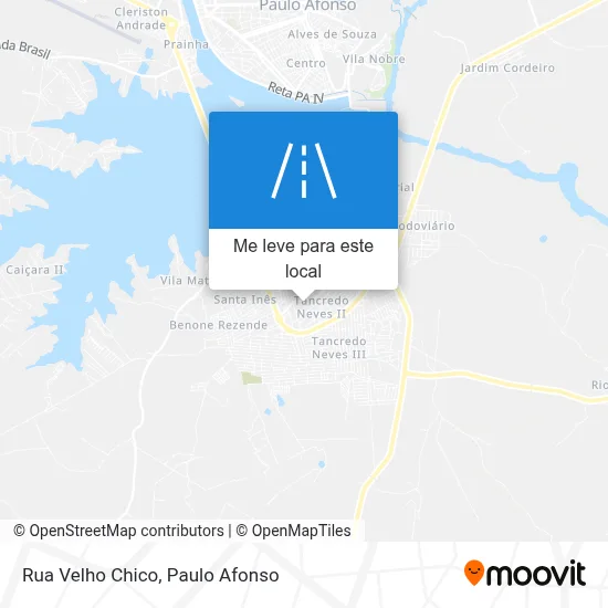 Rua Velho Chico mapa