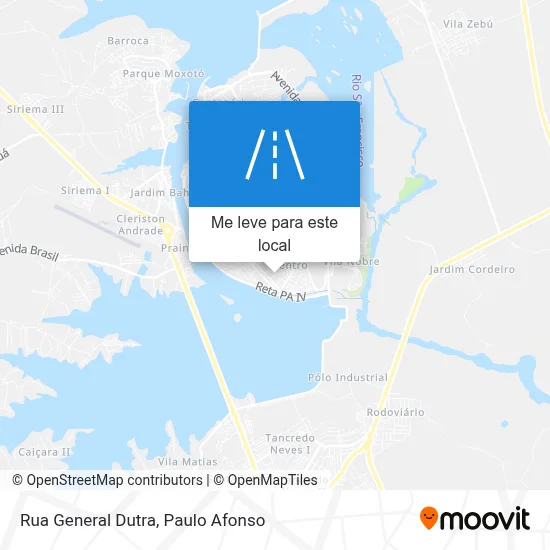 Rua General Dutra mapa