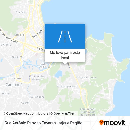 Rua Antônio Raposo Tavares mapa