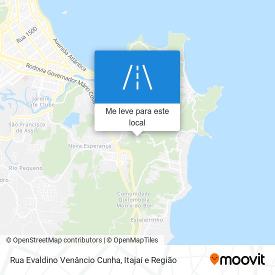 Rua Evaldino Venâncio Cunha mapa