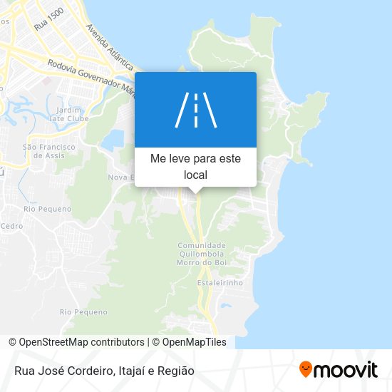 Rua José Cordeiro mapa