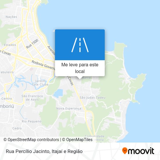 Rua Percílio Jacinto mapa