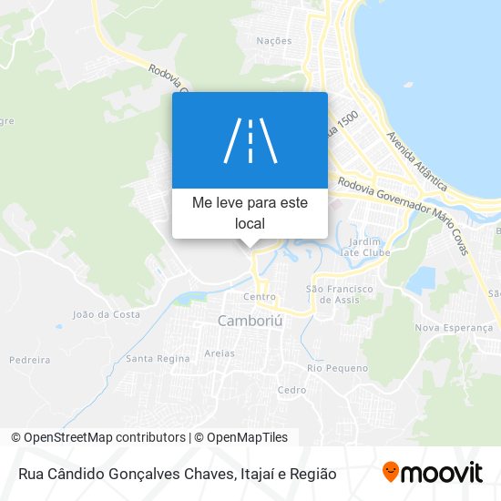 Rua Cândido Gonçalves Chaves mapa