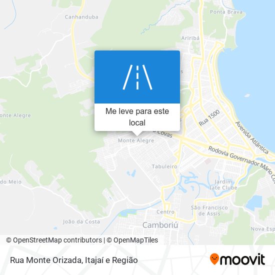 Rua Monte Orizada mapa