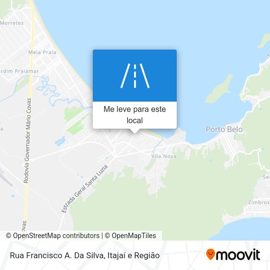 Rua Francisco A. Da Silva mapa