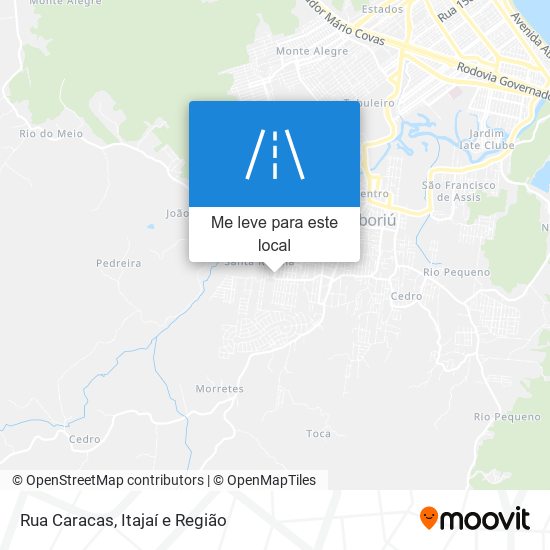 Rua Caracas mapa