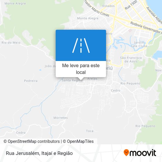 Rua Jerusalém mapa