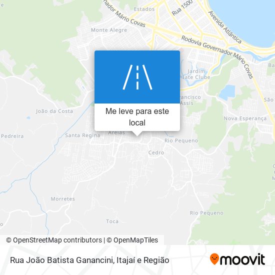 Rua João Batista Ganancini mapa