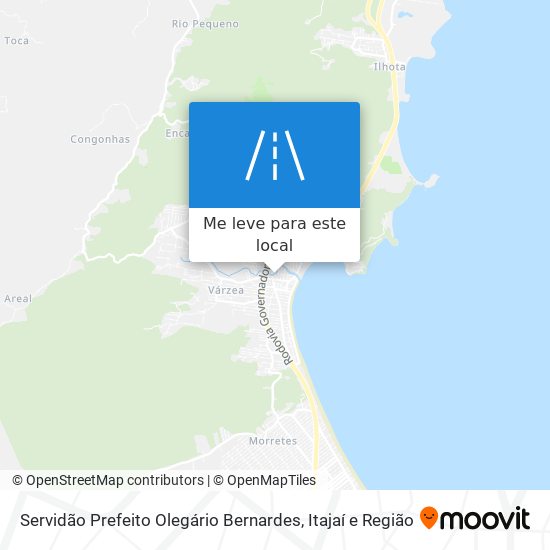 Servidão Prefeito Olegário Bernardes mapa
