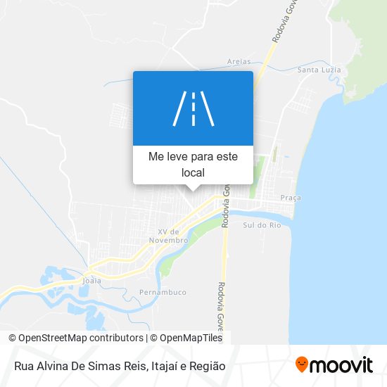 Rua Alvina De Simas Reis mapa