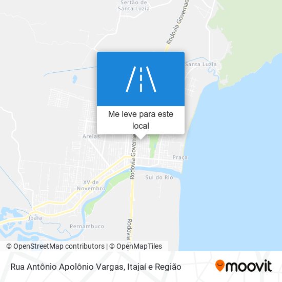 Rua Antônio Apolônio Vargas mapa