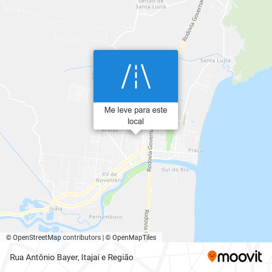 Rua Antônio Bayer mapa